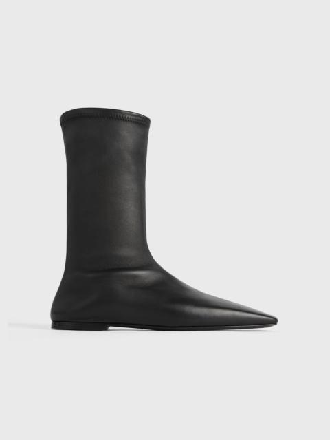 Leather sock boots black