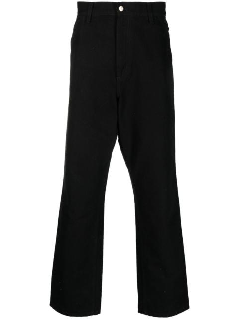 Single Knee straight-leg trousers