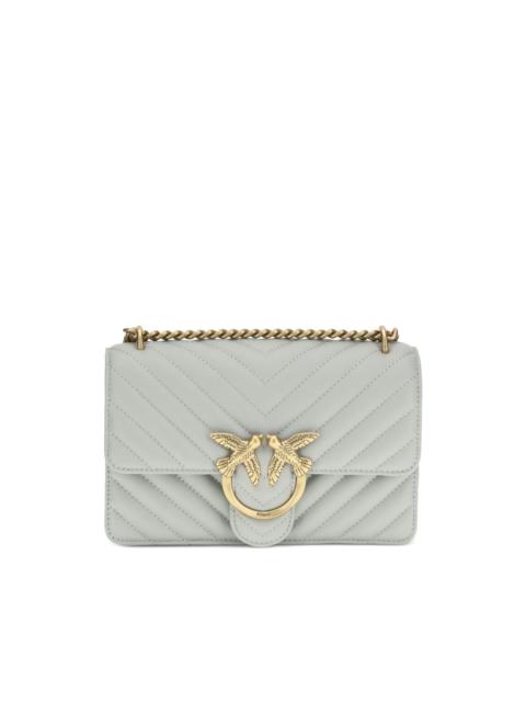 Love chevron bird-ring leather shoulder bag