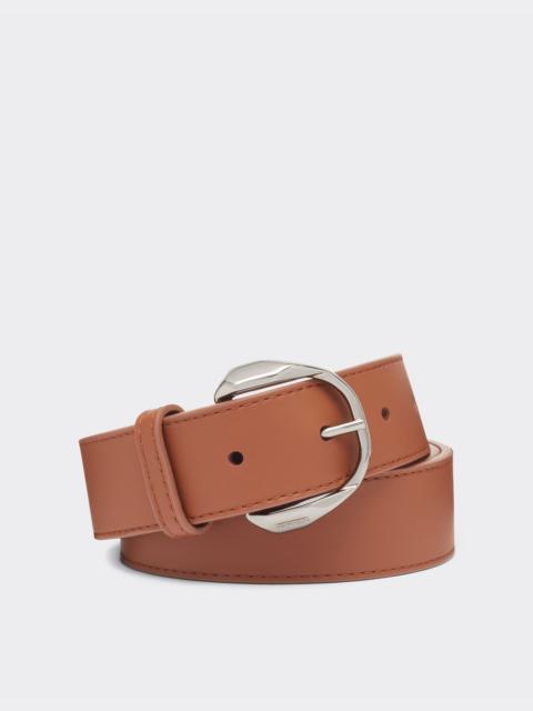 Leather belt with Prancing Horse detail