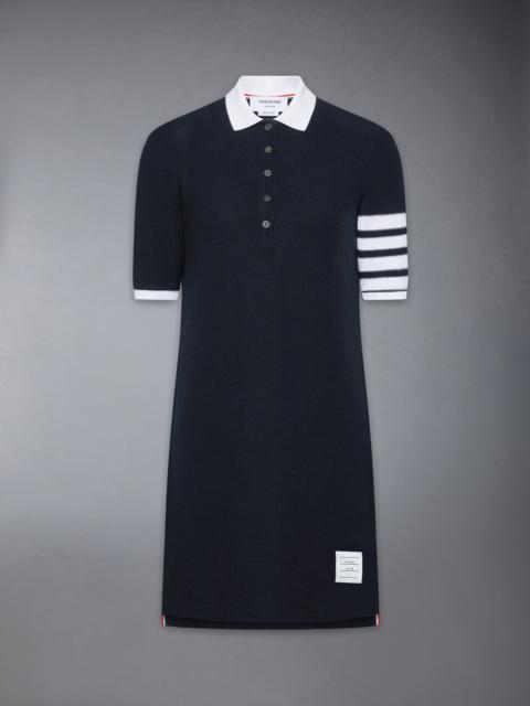 TEXTURED PIQUE 4-BAR POLO DRESS