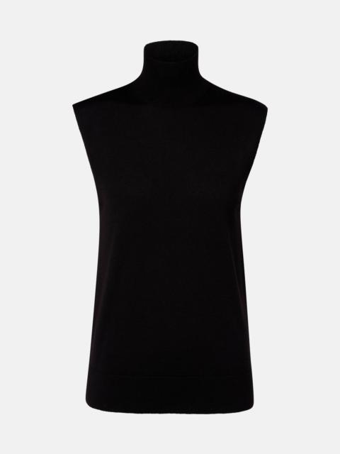 Wool and silk sweater vest