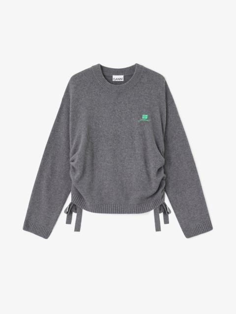 GREY WOOL MIX SWEATER