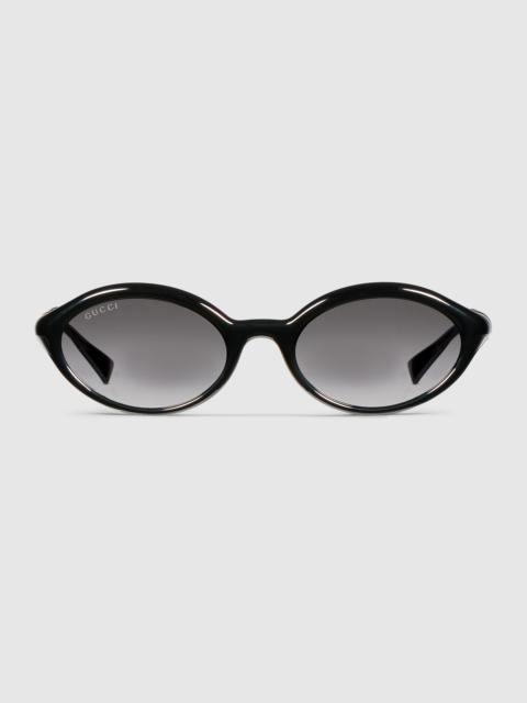 Oval frame sunglasses