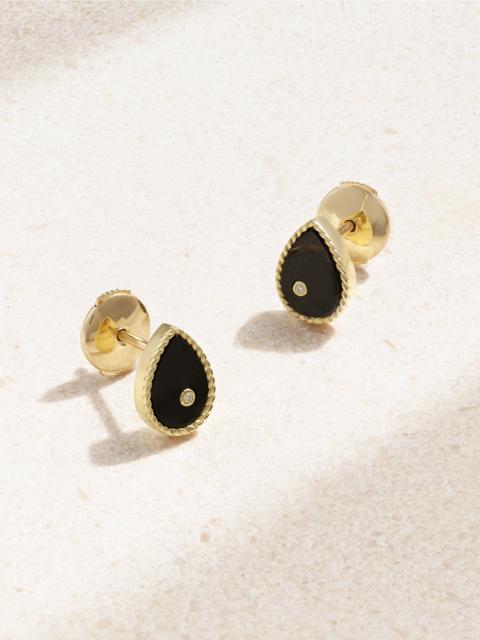 9-karat Gold, Onyx And Diamond Earrings