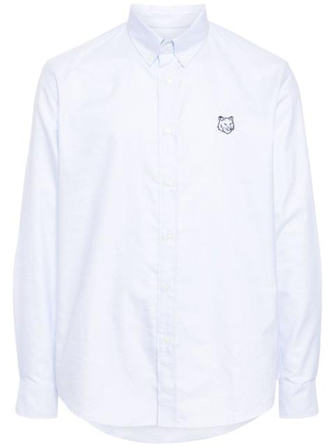 logo-appliqué cotton shirt
