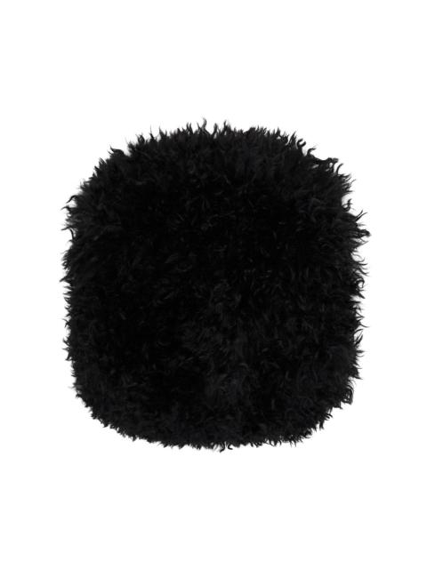 SSENSE Exclusive Black Faux-Fur Muff Hand Warmer