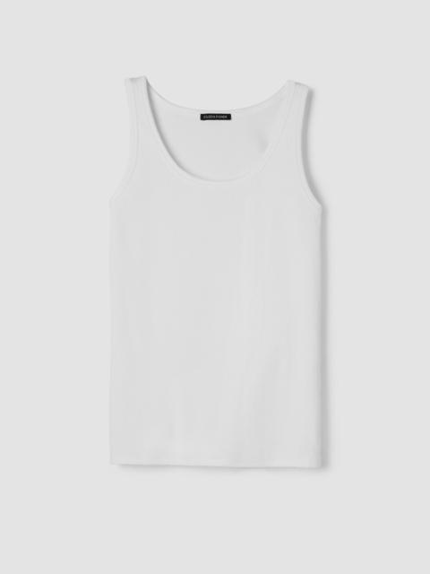 Organic Cotton Stretch Rib Scoop Neck Tank