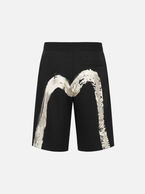 Artistic Brush Daicock Print Regular Fit Sweatshorts