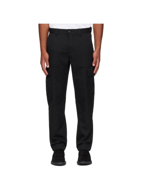 Black Gabardine Cargo Pants