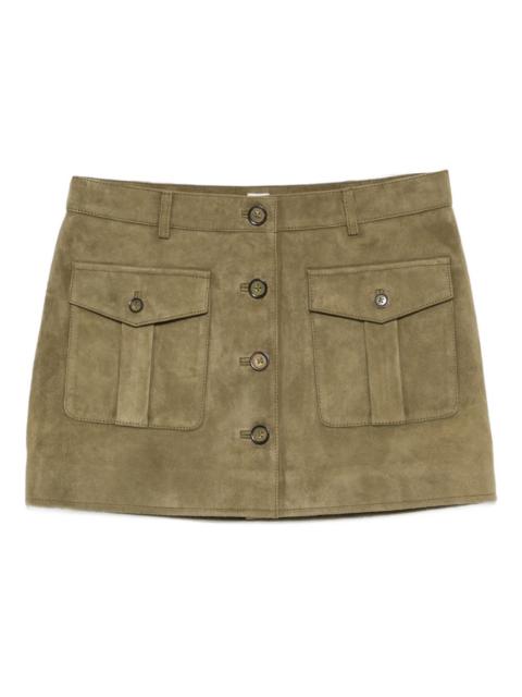 suede mini skirt