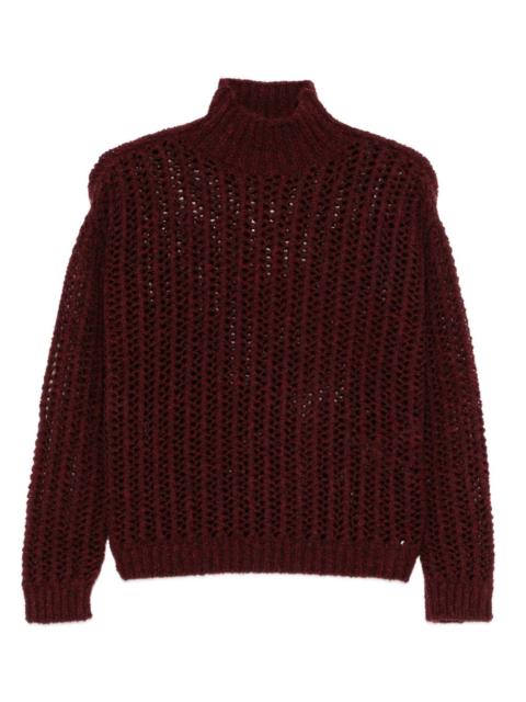 Quaglia openwork high-neck sweater