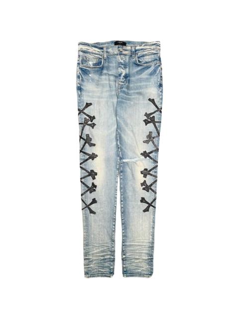 bones-motif jeans