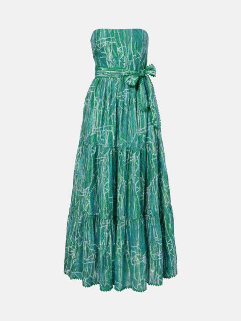 Thelma printed cotton-blend maxi dress