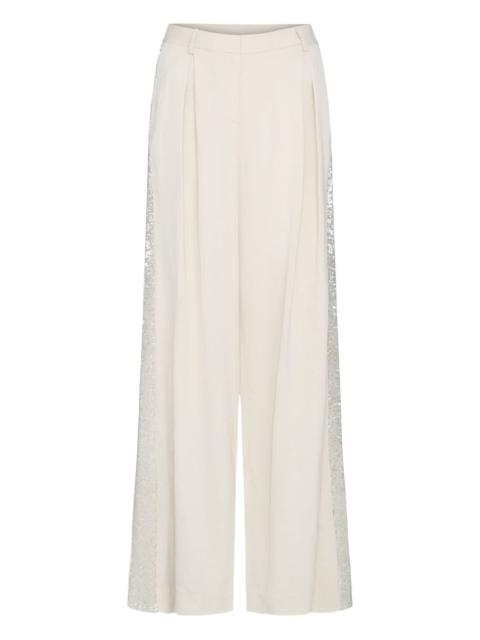 Sullivan sequin-detailed pleated trousers