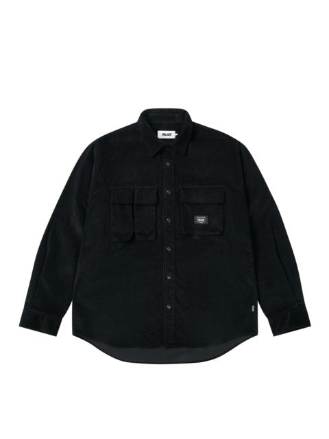 DOUBLE POCKET CORD OVERSHIRT BLACK