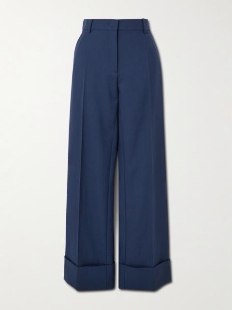 Wool-twill Wide-leg Pants
