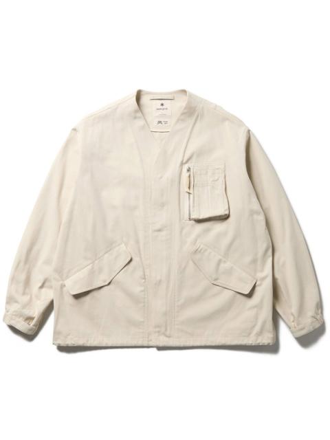 Snow Peak | Takibi Herringbone Collarless Jacket 'Ecru'