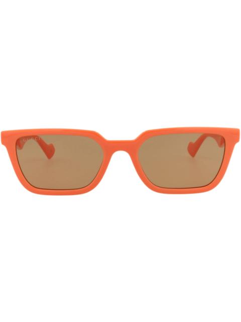 Gucci Square-Frame Injection Sunglasses Orange Orange Brown (GG1539S-30014815-004)