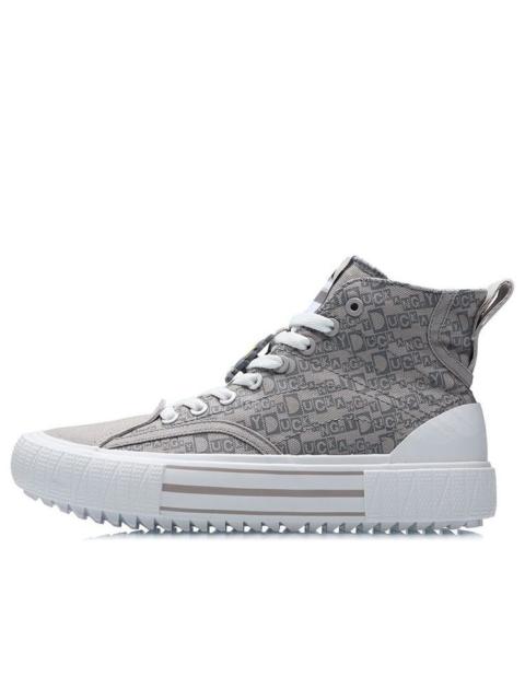 (WMNS) Li-Ning x Disney Canvas Hi Shoes 'Snow Grey White' AGCR180-1