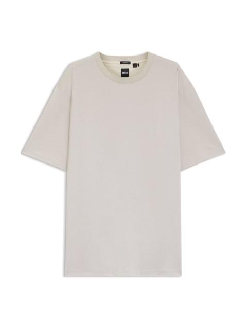 REGULAR-FIT T-SHIRT IN MICRO-PATTERNED MERCERIZED COTTON