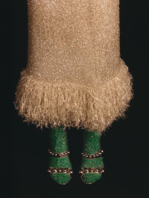 Dome Stud Verner Heel In Silver