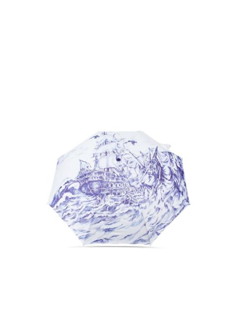 nautical-themed folding umbrella