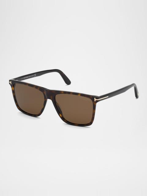 Men's Fletcher Polarized Square Acetate Sunglasses