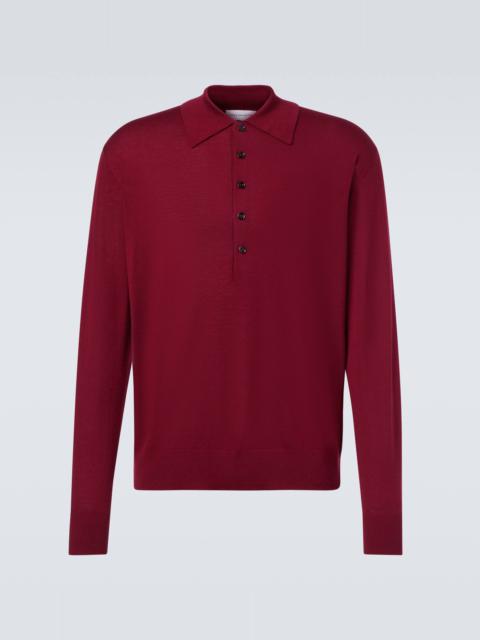 Wool polo sweater