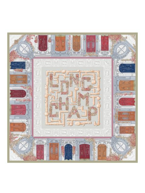 Jardin Parisien Silk scarf 90 Pebble - Silk