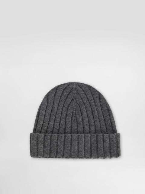 Cashmere flat rib hat