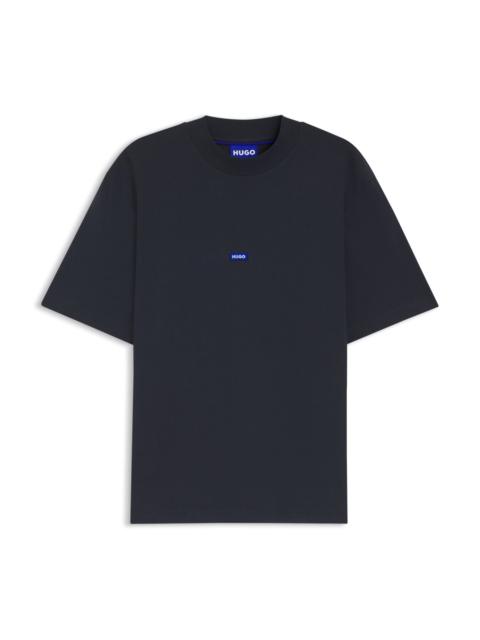 COTTON-JERSEY T-SHIRT WITH BLUE LOGO PATCH