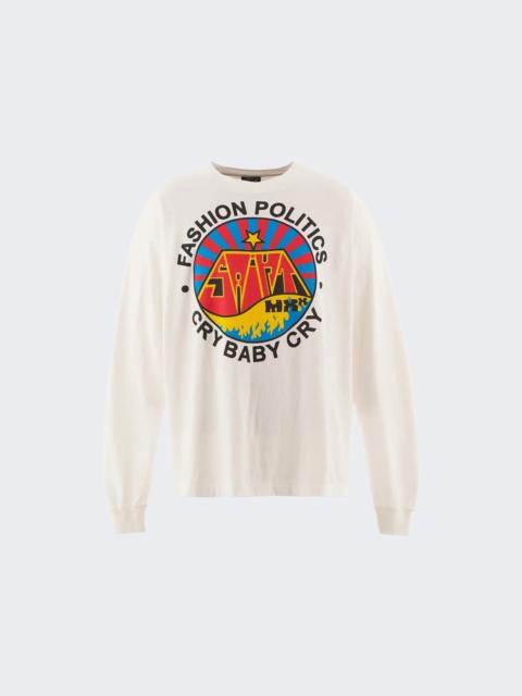 Fashion Politics Long Sleeve Tee White