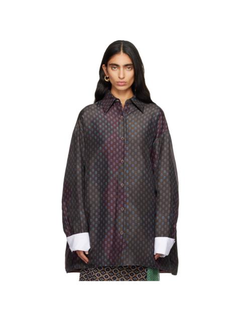 Burgundy Printed Jacket