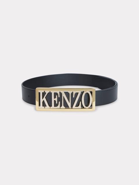 'KENZO Buckle' large belt in leather
