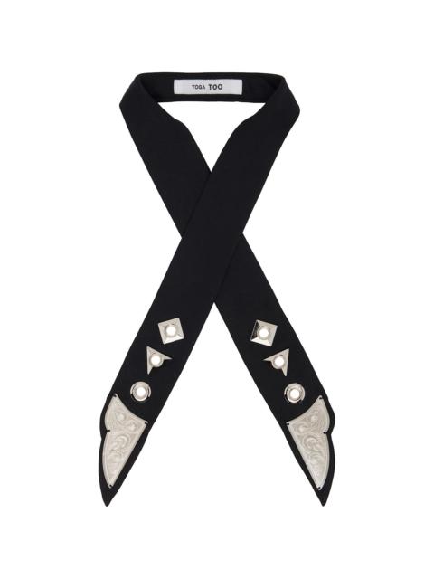 Black Metal Ribbon Tie