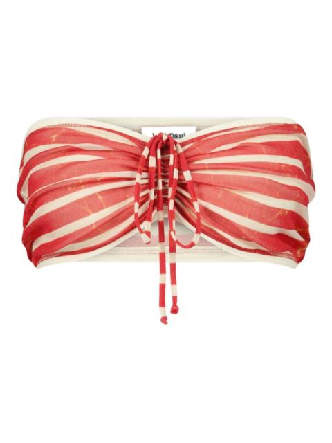 Crackling Sailor gathered-striped bandeau
