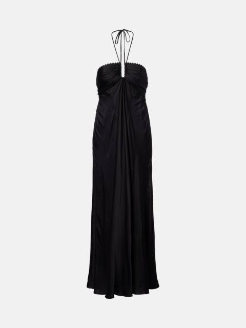 Halterneck maxi dress