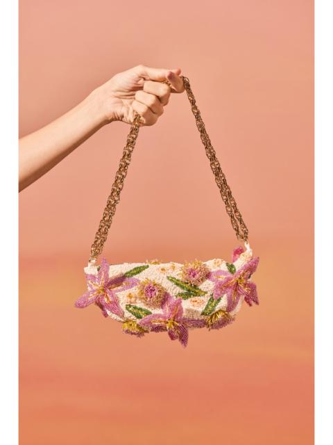 BRUMA COTTON POPLIN BAG EMBROIDERED FLOWERS