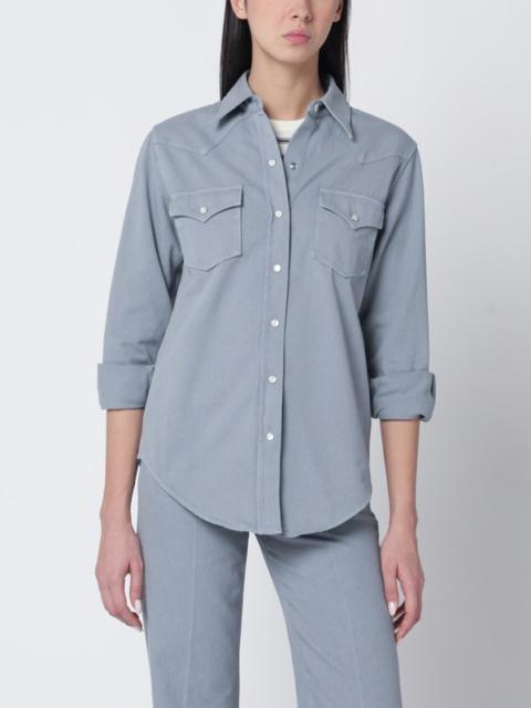 Blue-grey cotton shirt