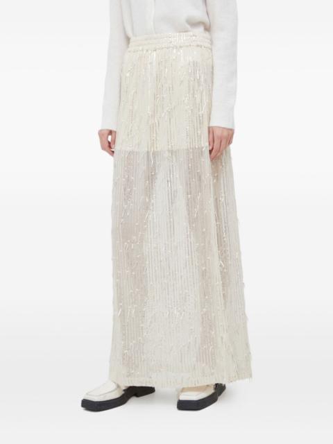sequin-embellishment maxi skirt