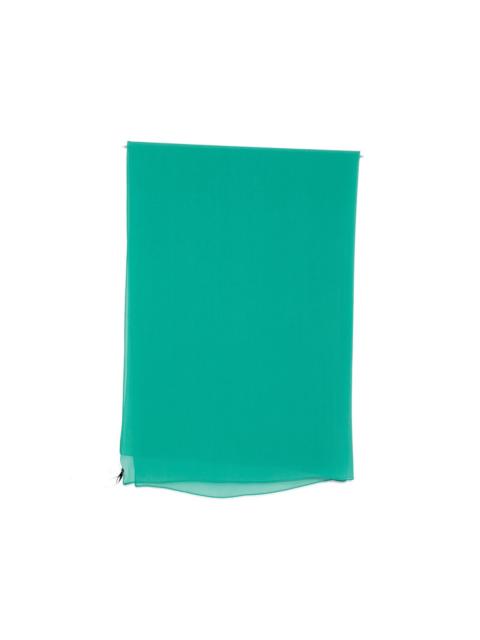 green silk scarf