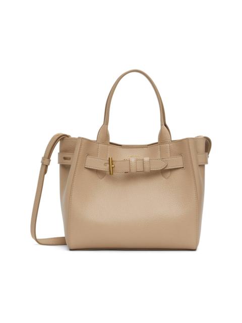 Beige Grain Leather Audrey Small Bag