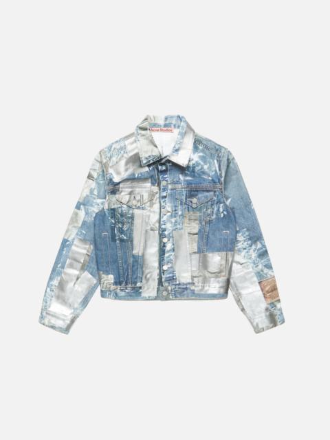 Trompe l’oeil denim jacket - Mid blue