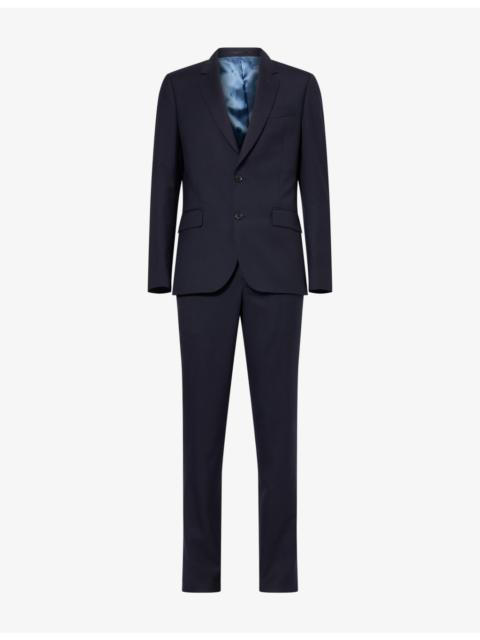 Tailored Notch-Lapels Wool Suit