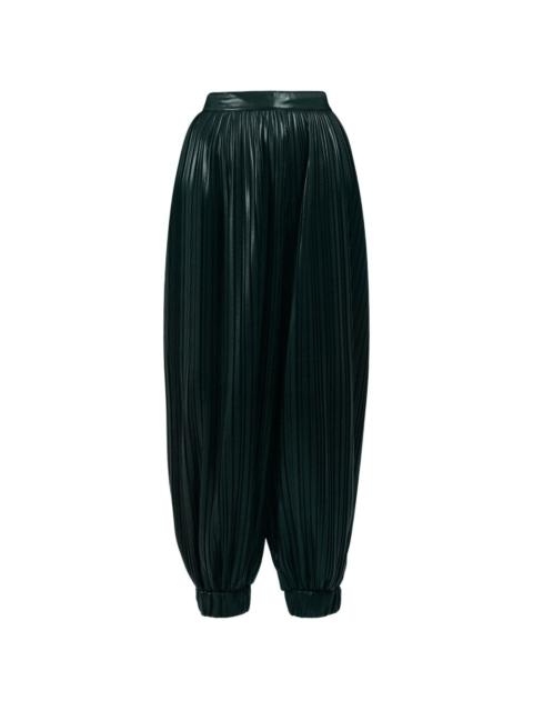 pleated balloon trousers