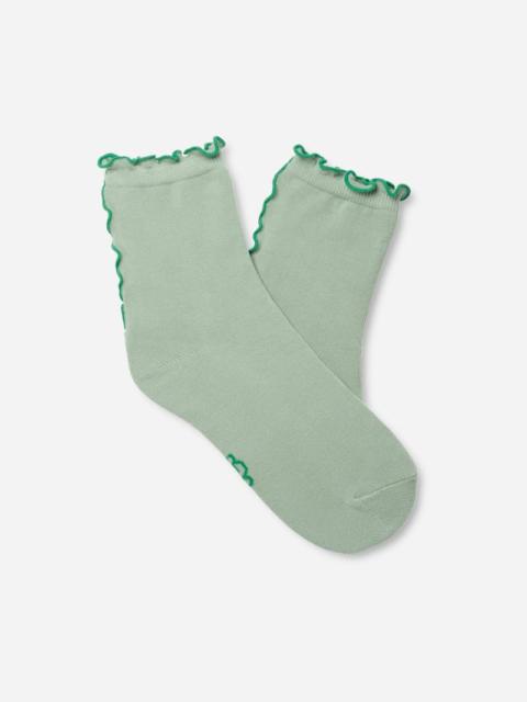 ® Women's Karsyn Lettuce Edge Quarter II Cotton in Artichoke/Hummingbird