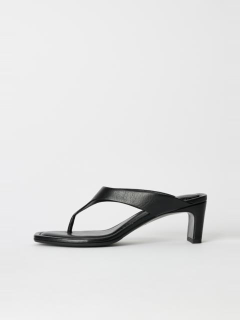 Karasu Sandal Malleable Black Bull Hide
