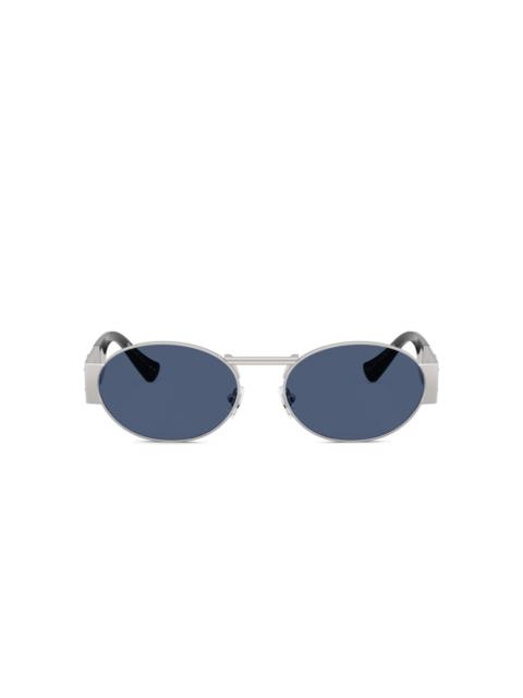 medusa-detail round-frame sunglasses