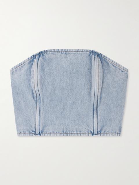 Strapless Denim Top